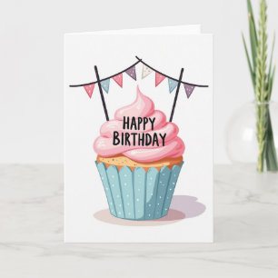Pink Frosting Joyful Birthday Card