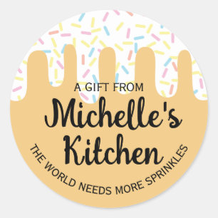 pink frosting sprinkles bakery sticker