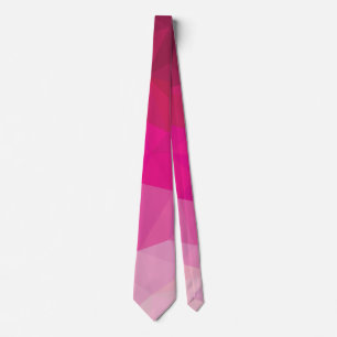 Pink fuchsia geometric polygonal tie
