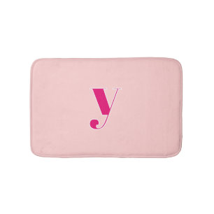 Pink & Fuchsia Personalised Monogram Initial Bath Mat