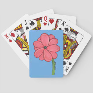Pink Full Flower Playing Cards