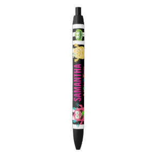 Pink FUN Monsters kids Party Black Ink Pen