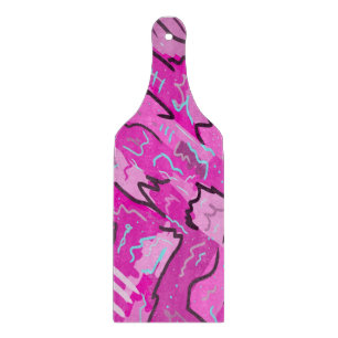 Pink! Fun with Abstract Art Cutting Board