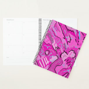 Pink! Fun with Abstract Art  Planner