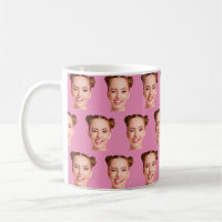 Pink Funny Custom Face Cut Out Women Photo