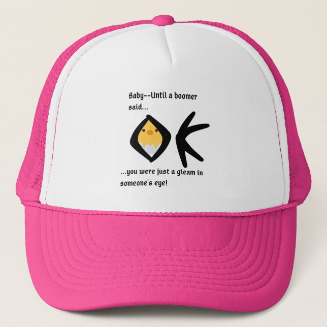 Pink Funny Humor  Trucker Hat (Front)