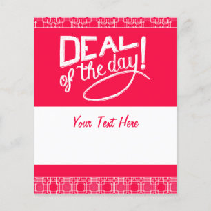 Pink Funny Shopaholic Eat Sleep Shop Promotional Flyer