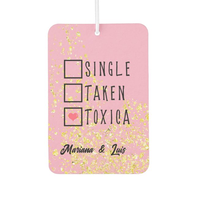 Pink Funny Spanish Personalized Name Car Floor Mat Air Freshener (Front)