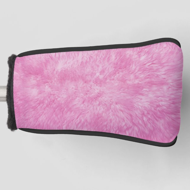 Pink Fur Frenzy Golf Head Cover (Front)