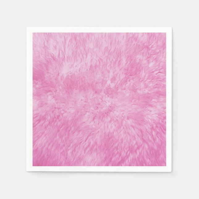 Pink Fur Frenzy Napkins (Front)