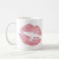 Pink Fur Lips Pretty Fun Coffee Mug