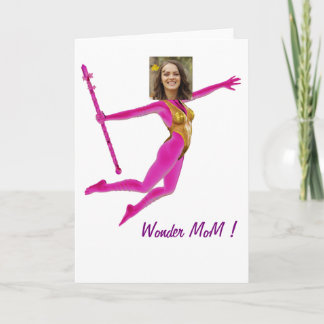 Pink Fushia Wonder Woman, Fairy Wand - Holiday Card