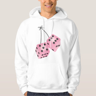 Pink Fuzzy Dice Hoodie