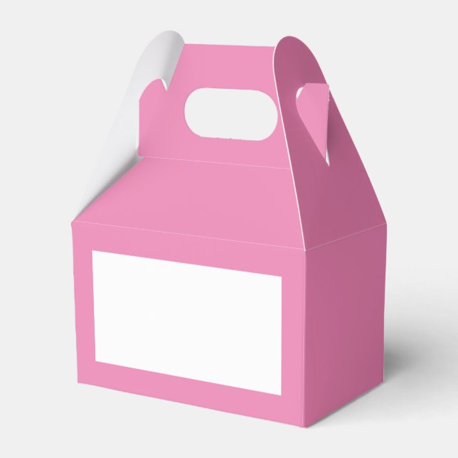 Pink Gable Favour Box (Front Side)