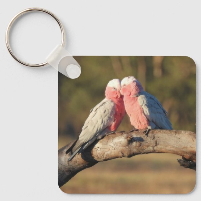 Pink Galahs Key Ring (Front)