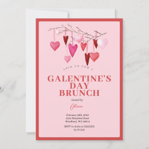 Pink Galentine’s Girls Night Valentine’s Balloon Invitation