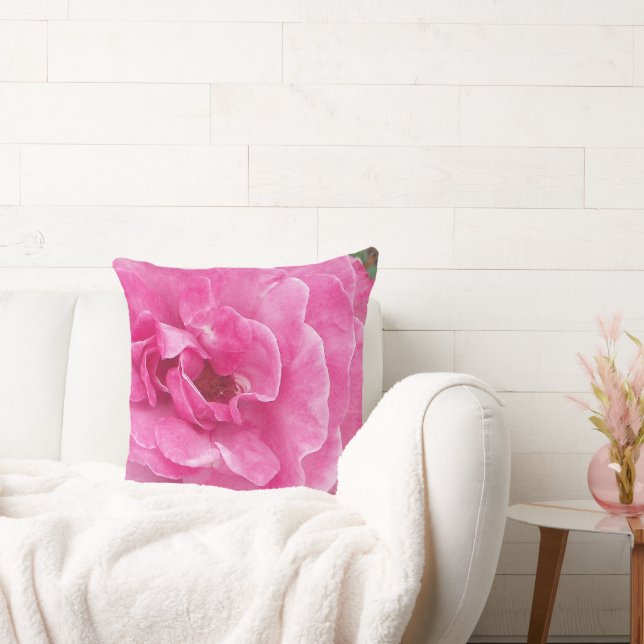Pink Garden Rose Cushion (Couch)