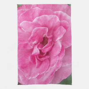 Pink Garden Rose Tea Towel