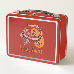 Pink Gecko Kids Metal Lunch Box