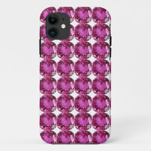 Pink Gem Pattern iPhone 11 Case