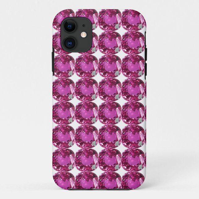 Pink Gem Pattern Case-Mate iPhone Case (Back)