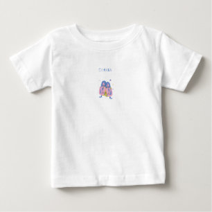 Pink Gemini, zodiac, star sign print Baby T-Shirt