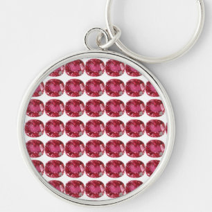 Pink Gemstone Key Ring