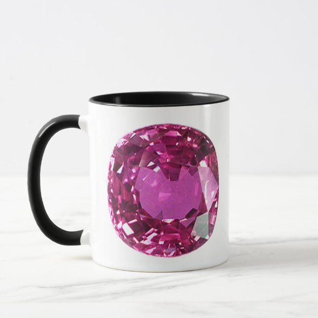 Pink Gemstone Pattern Mug (Left)
