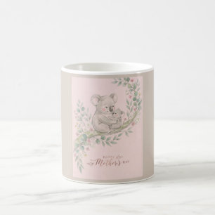 Pink, Gentle Koala Mum and Joey Coffee Mug