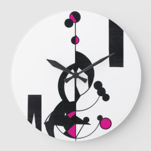 Pink Geo Design Custom Clock