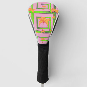 Pink Geo Floral Golf Head Cover