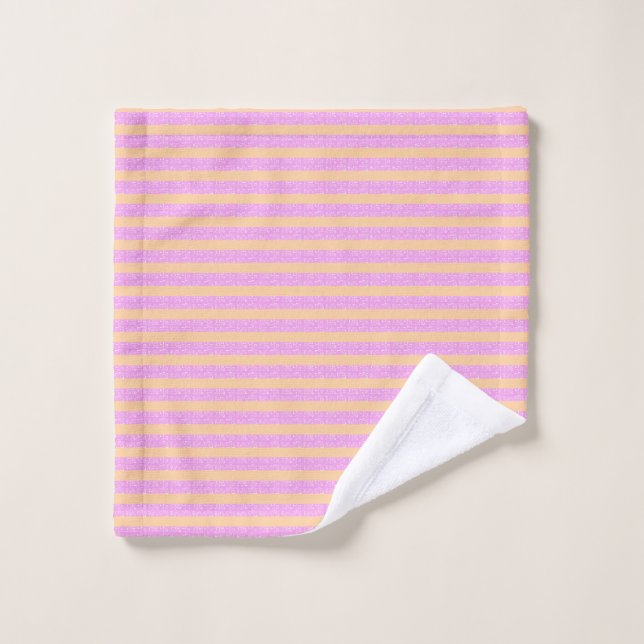 Pink Geometric  Bath Towel Set (Wash Cloth)