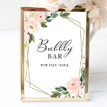 Pink Geometric Bubbly Bar Pop Fizz Clink Sign<br><div class="desc">Pink Geometric Bubbly Bar Pop Fizz Clink Sign</div>