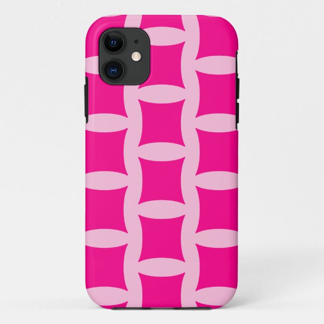 Pink Geometric Clean Case-Mate iPhone Case (Back)