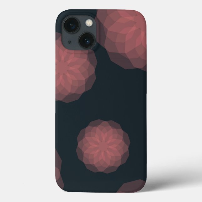 Pink, geometric, cool, trendy flower abstraction Case-Mate iPhone case (Back)