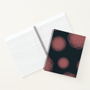 Pink, geometric, cool, trendy flower abstraction notebook