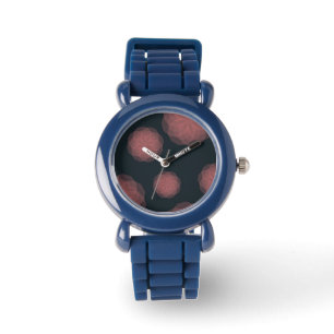 Pink, geometric, cool, trendy flower abstraction watch