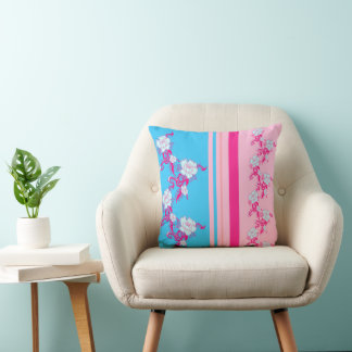 pink geometric cushion