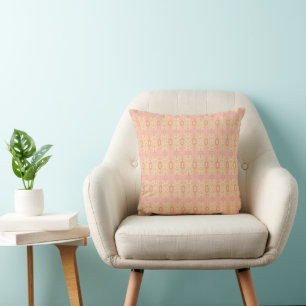 pink geometric cushion