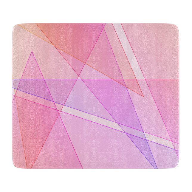 Pink Geometric  Cutting Board (Front)