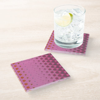 Pink Geometric design Coaster