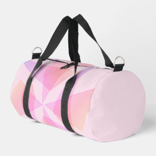 Pink Geometric Duffle Bag