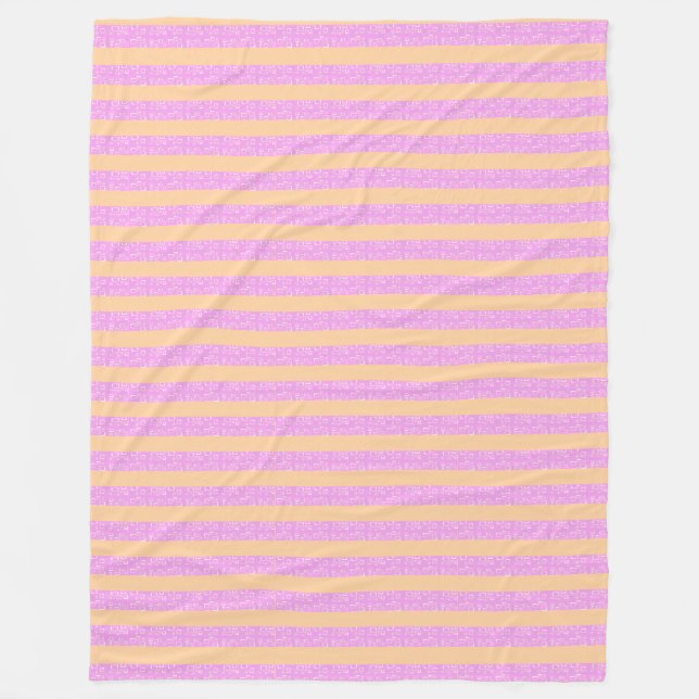 Pink Geometric  Fleece Blanket (Front)