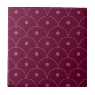 Pink Geometric Pattern Ceramic Tile