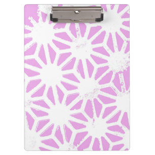 Pink geometric pattern clipboard