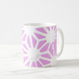 Pink geometric pattern coffee mug