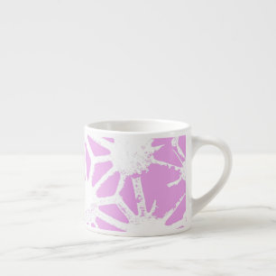 Pink geometric pattern espresso cup