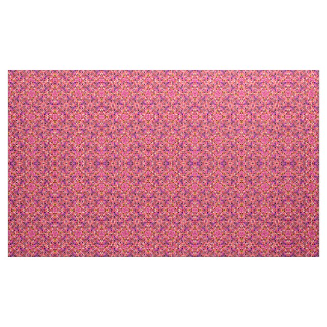 Pink geometric pattern fabric (Yard)