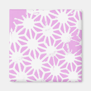 Pink geometric pattern magnet