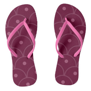 Pink Geometric Pattern Thongs